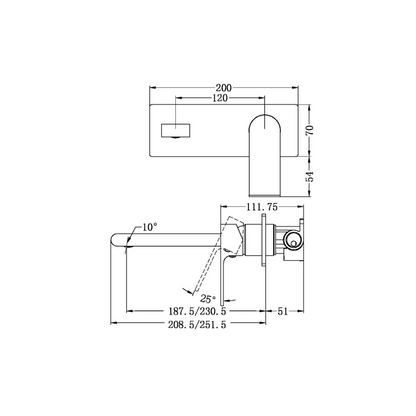 Inbouw wastafelkraan Portofino – Brushed bronze