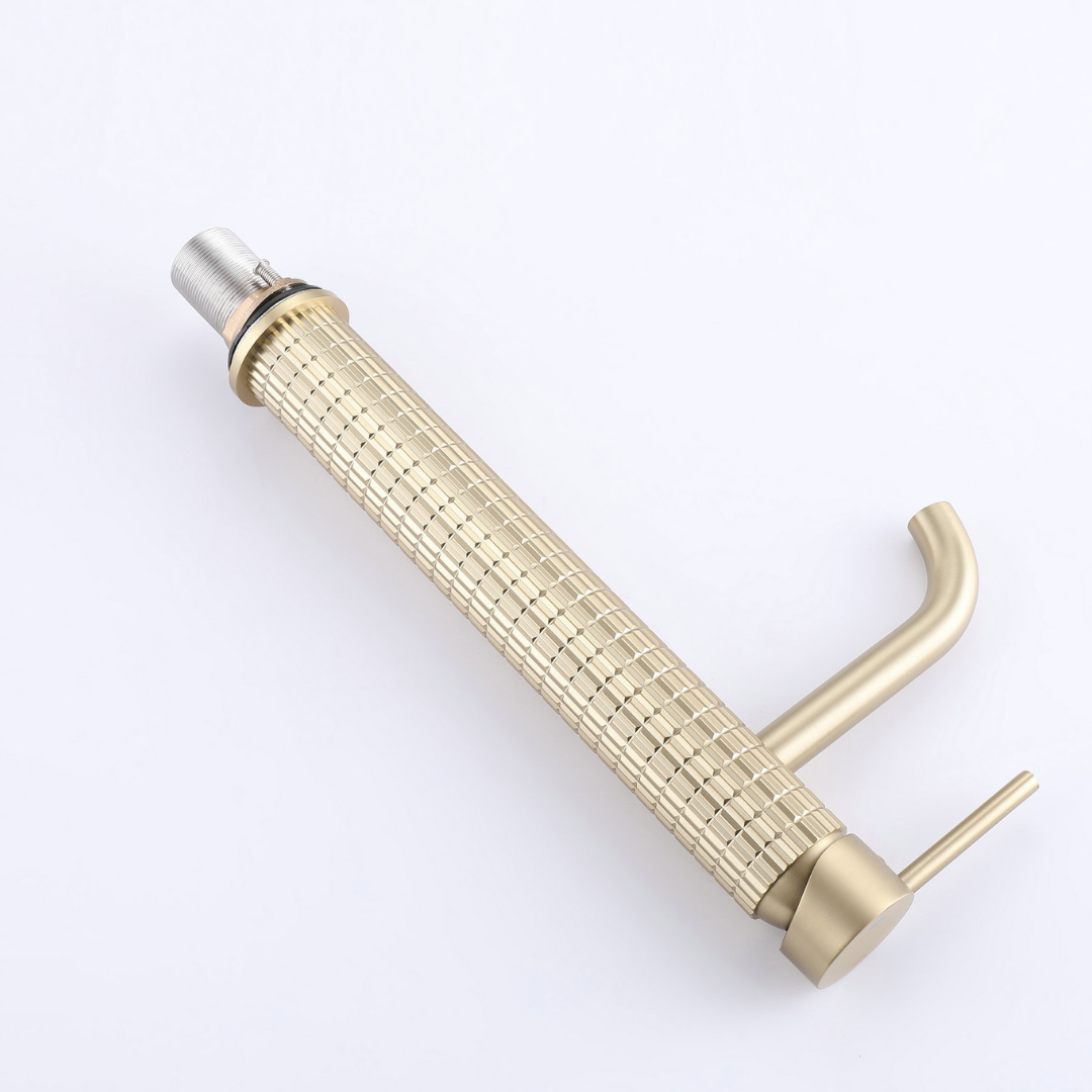 High washbasin faucet Angelica - Brushed gold
