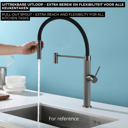 Semi-professional Kitchen Faucet Angelica – Pull-Out Spout – Gunmetal Grey