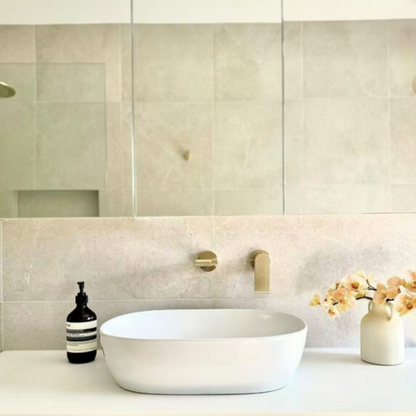 Inbouw wastafelkraan Portofino – Zonder achterplaat - Brushed gold