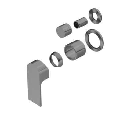 Inbouw mengkraan met diverter – Portofino - 2-gats - Gun metal grey