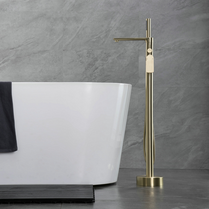 Freestanding bath faucet Emilia - Brushed gold