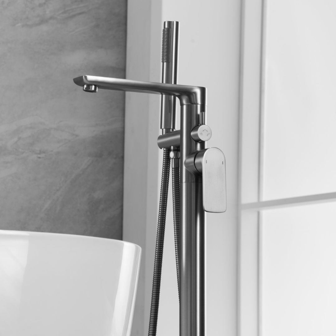 Freestanding bath faucet Emilia - Gunmetal grey