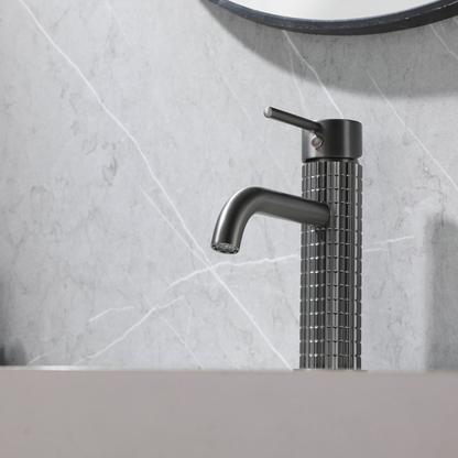 Construction washbasin faucet Angelica - Gunmetal grey