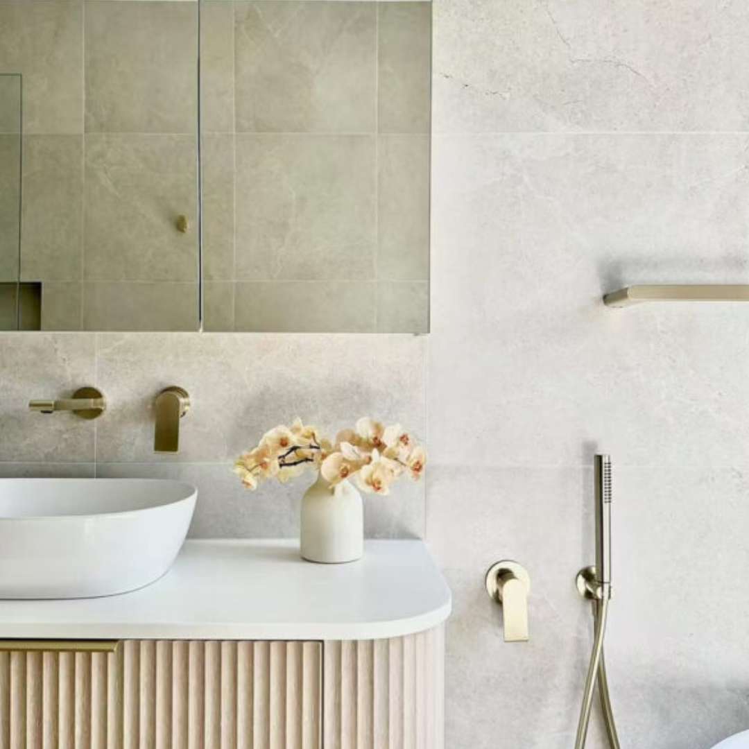 Inbouw wastafelkraan Portofino – Zonder achterplaat - Brushed gold