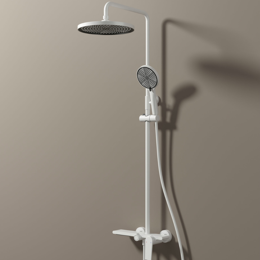 Freestanding Bath Faucet Lisandro – Waterfall Spout – Brushed nickel