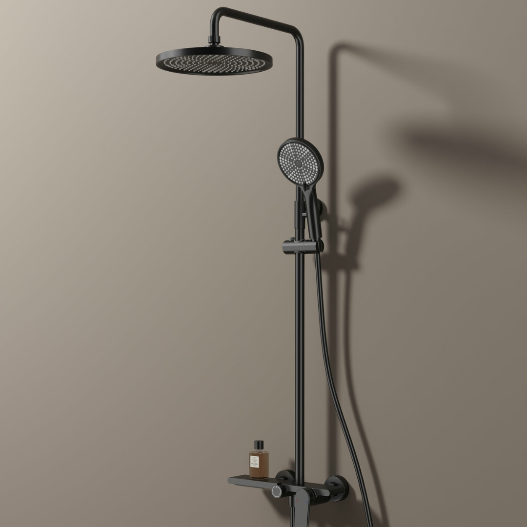 Freestanding Bath Faucet Lisandro – Waterfall Spout – Brushed nickel