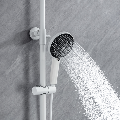 Thermostatic built-in rain shower set – Violetta – Digital Display – White