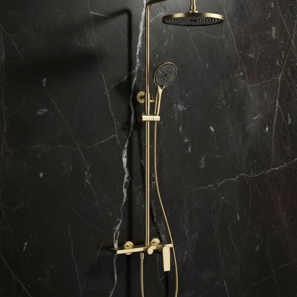 Opbygging regndusjsett Cynthia - Matt svart