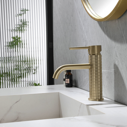 Construction of washbasin faucet Angelica - Brushed gold