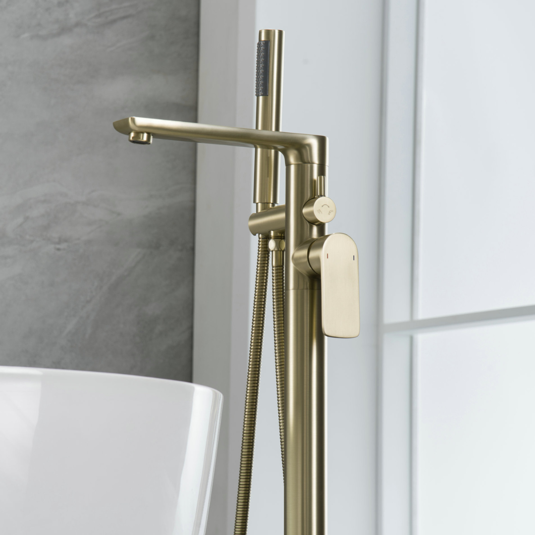 Freestanding bath faucet Emilia - Brushed gold