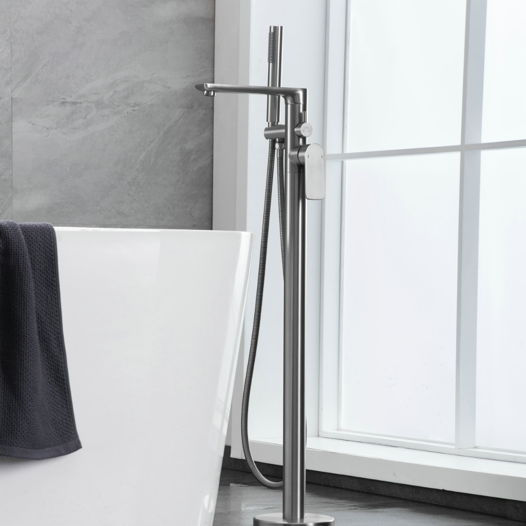 Freestanding bath faucet Emilia - Gunmetal grey