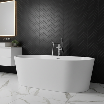 Frittstående badekran Emilia - Krom