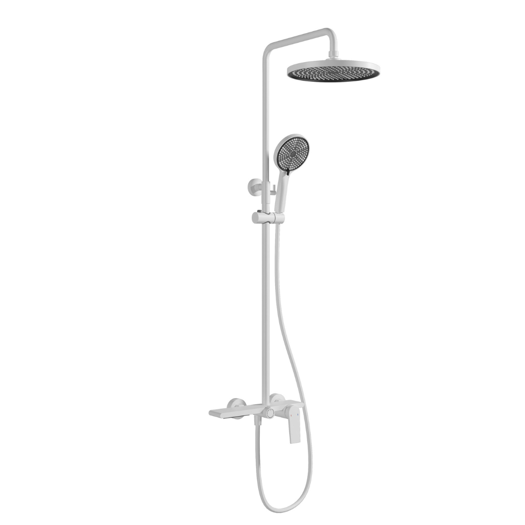 Freestanding Bath Faucet Lisandro – Waterfall Spout – Brushed nickel