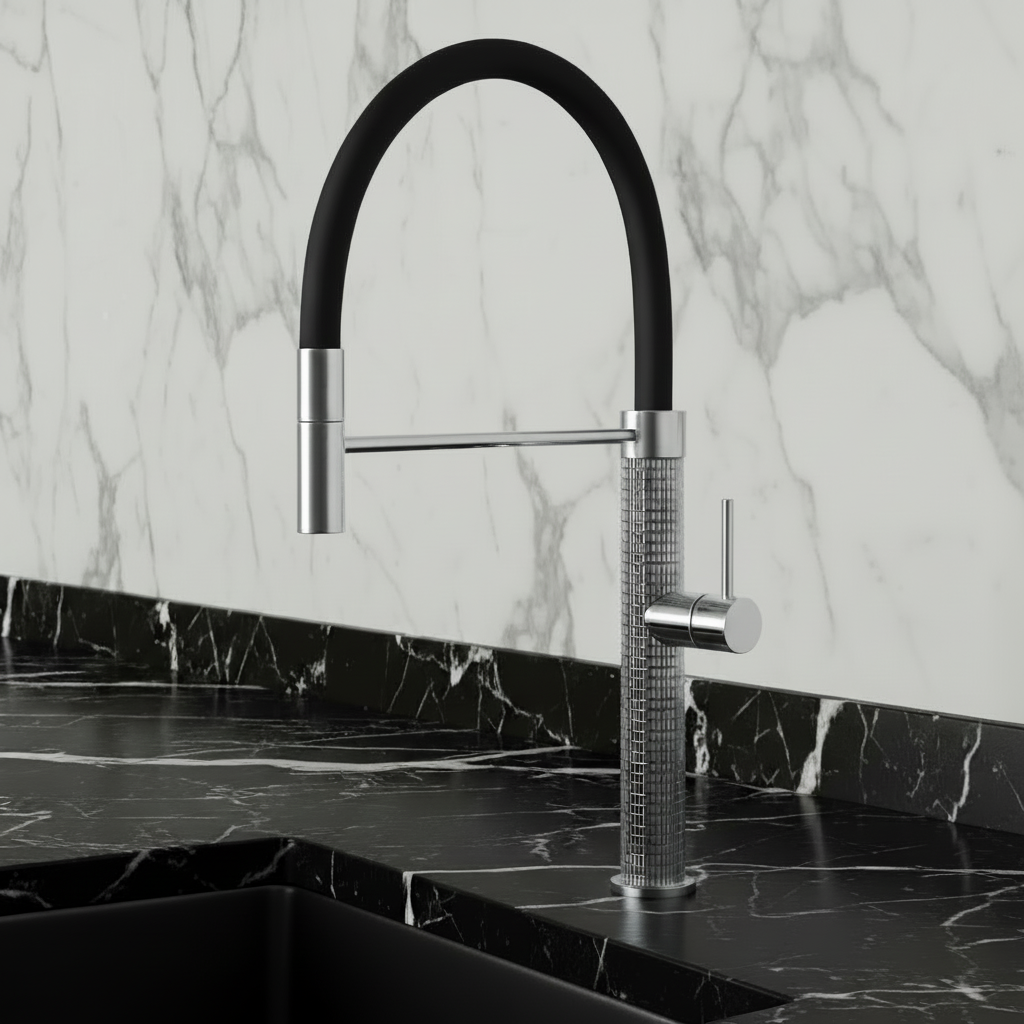 Semi-professional Kitchen Faucet Angelica – Pull-Out Spout – Gunmetal Grey