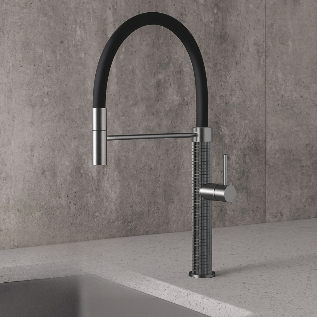 Semi-professional Kitchen Faucet Angelica – Pull-Out Spout – Gunmetal Grey