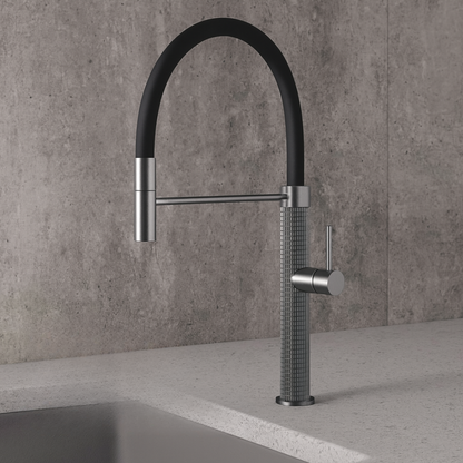 Semi-professional Kitchen Faucet Angelica – Pull-Out Spout – Gunmetal Grey