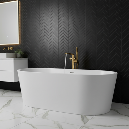 Freestanding bath faucet Emilia - Brushed gold