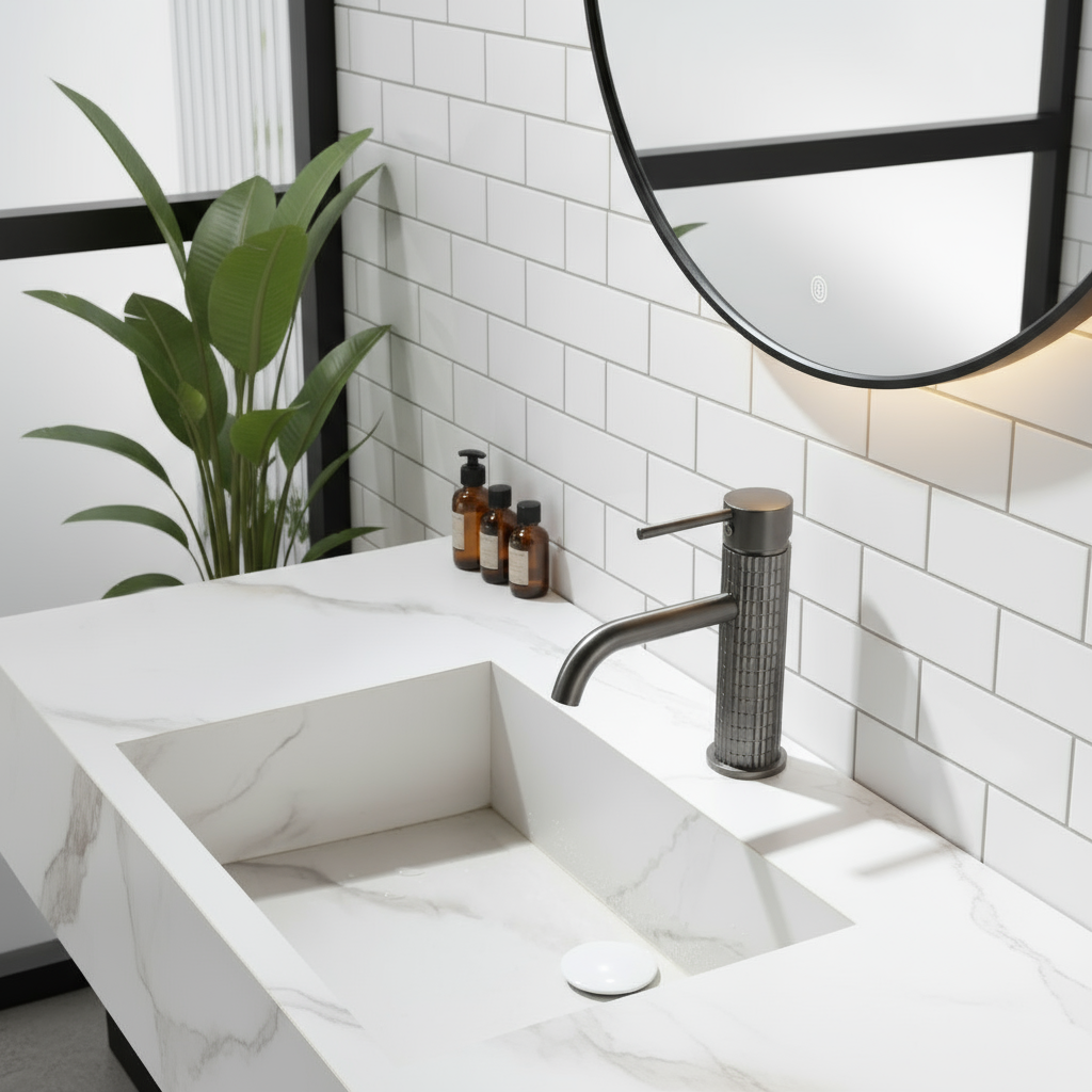 Opbouw vaskekran Angelica - Gunmetal grå