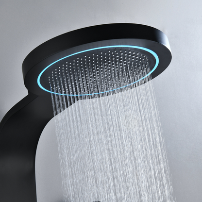 Freestanding Bath Faucet Lisandro – Waterfall Spout – Brushed nickel