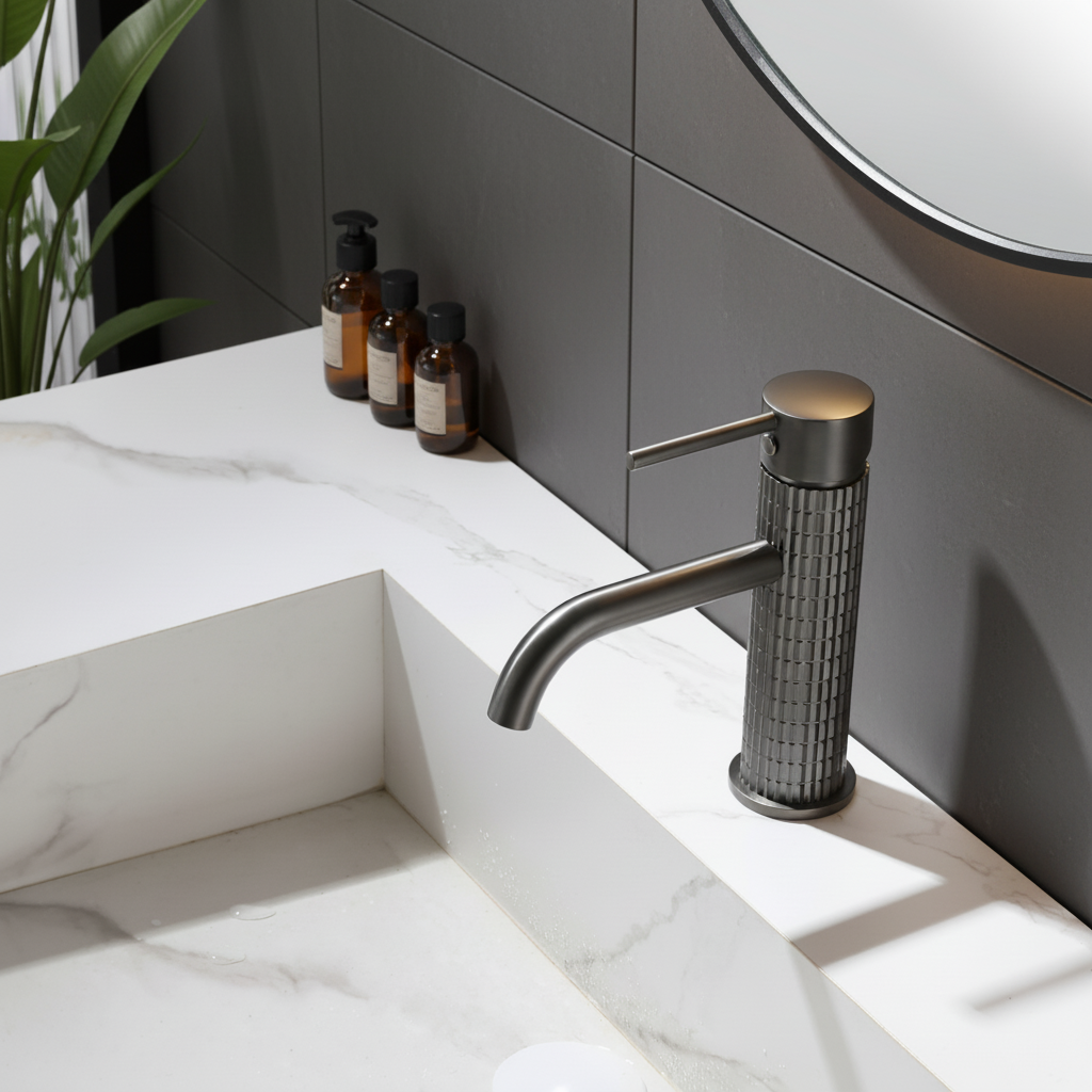 Opbouw vaskekran Angelica - Gunmetal grå