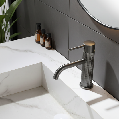 Opbouw vaskekran Angelica - Gunmetal grå