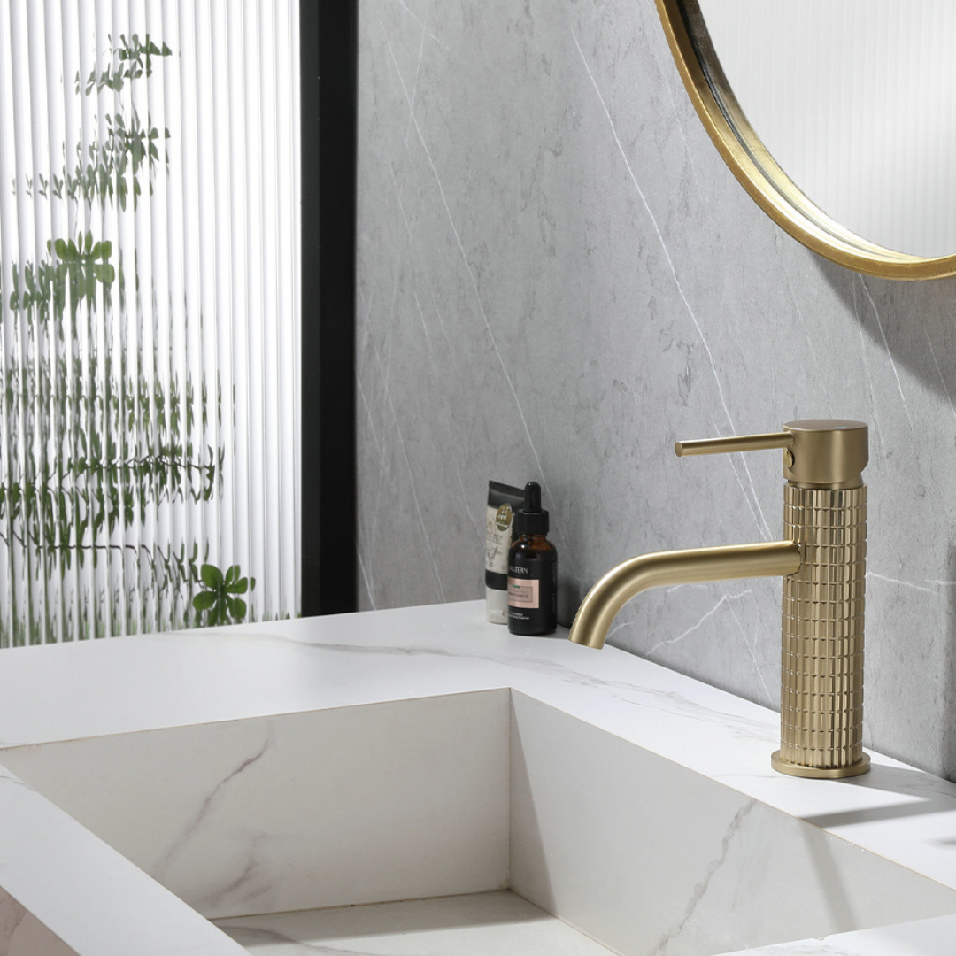 Construction of washbasin faucet Angelica - Brushed gold