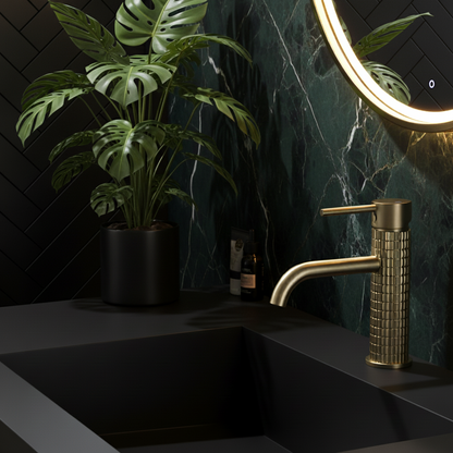 Construction of washbasin faucet Angelica - Brushed gold