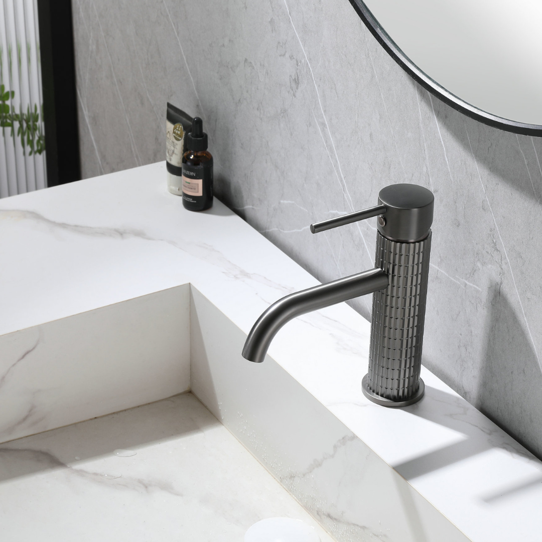Construction washbasin faucet Angelica - Gunmetal grey