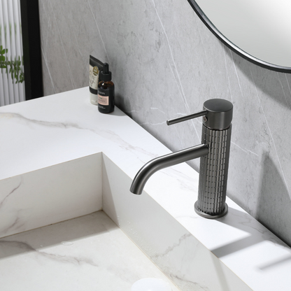 Construction washbasin faucet Angelica - Gunmetal grey