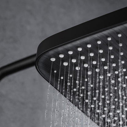 Construction Rain Shower Set – Fabiano – Digital Display – Matt black