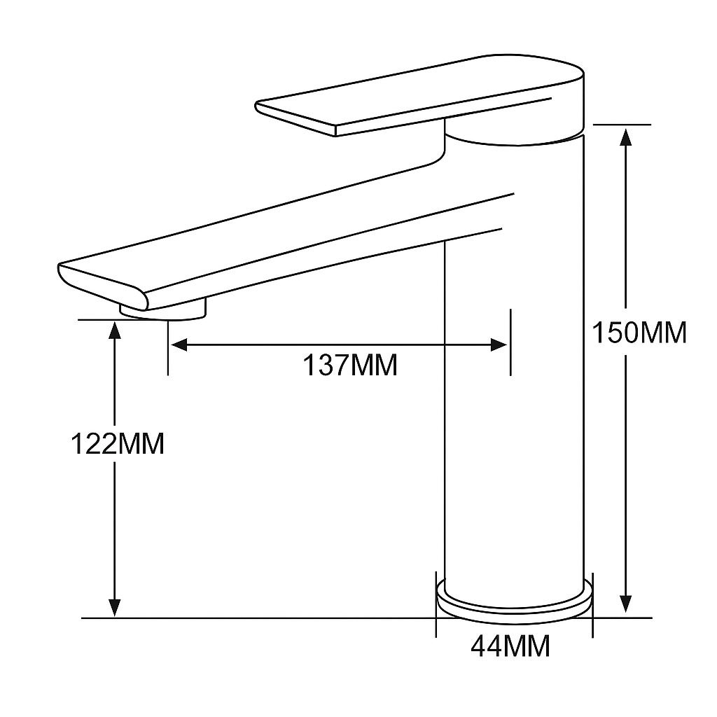 Freestanding Bath Faucet Lisandro – Waterfall Spout – Brushed nickel