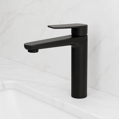 Freestanding Bath Faucet Lisandro – Waterfall Spout – Brushed nickel