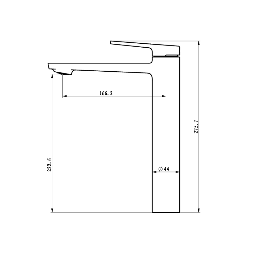 Freestanding Bath Faucet Lisandro – Waterfall Spout – Brushed nickel