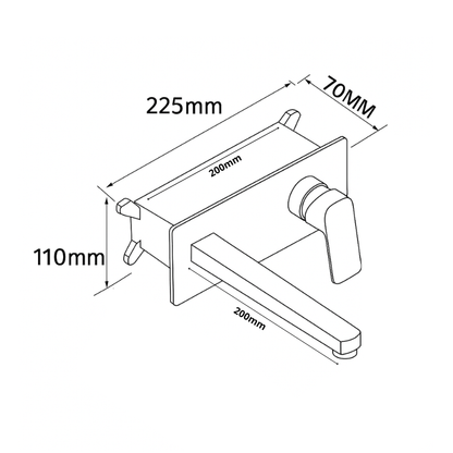 Freestanding Bath Faucet Lisandro – Waterfall Spout – Brushed nickel