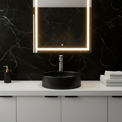 Freestanding Bath Faucet Lisandro – Waterfall Spout – Brushed nickel