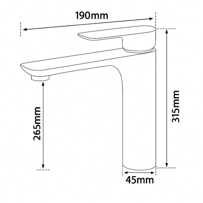 Hoge vaskeservantkran – Silvio – Krom