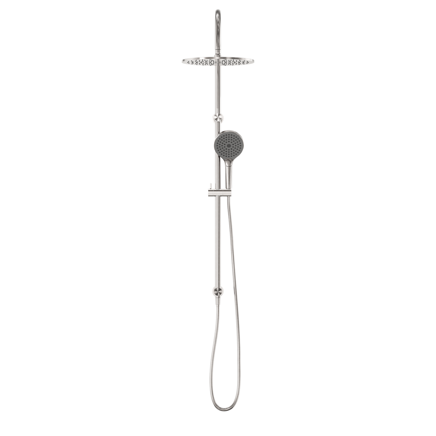 Regendoucheset Valencia – Brushed Nickel - Air shower II - Met inbouwmengkraan