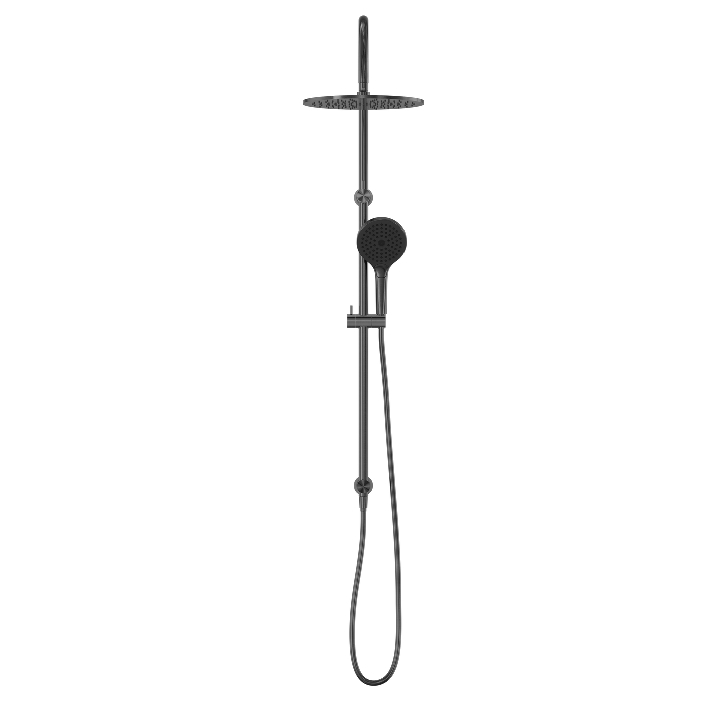 Regendoucheset Valencia – Graphite - Air shower II - Met inbouwmengkraan