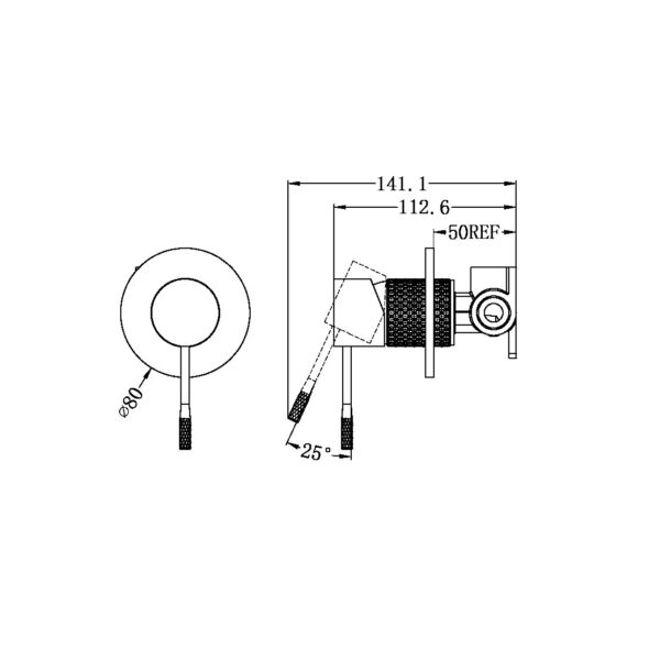 Regendoucheset Valencia – Brushed Gold - Air shower II - Met inbouwmengkraan