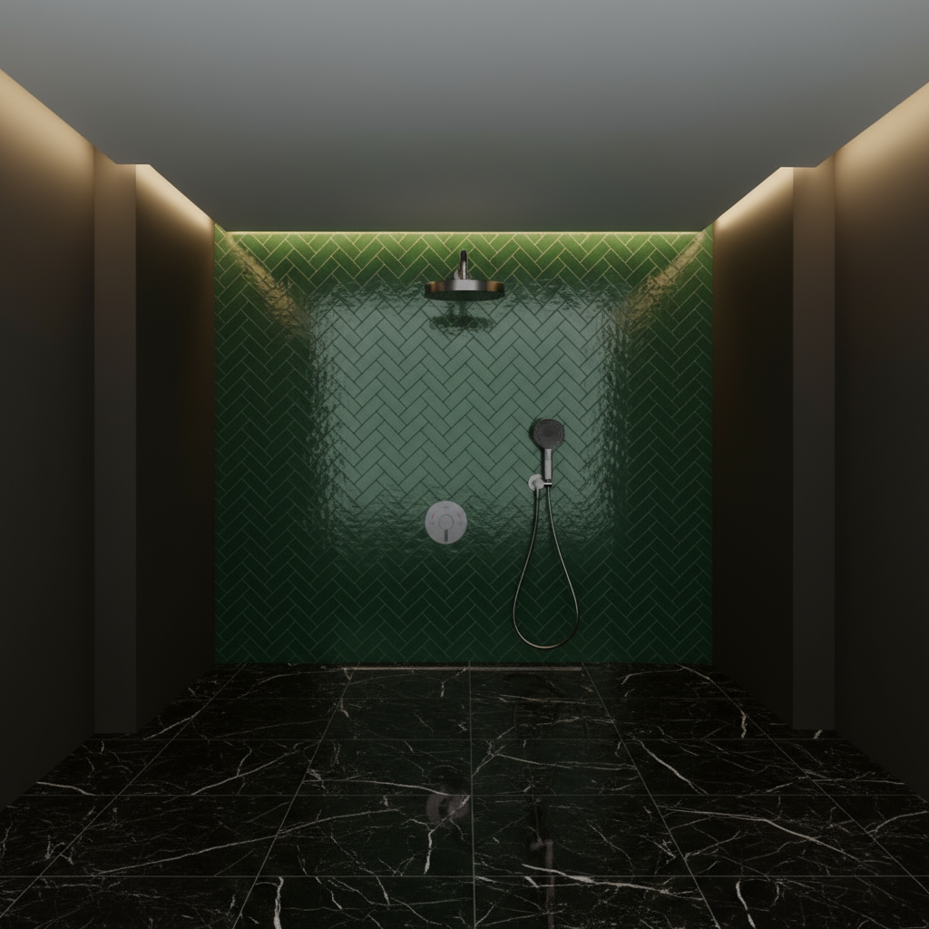 Built-in Rain Shower Set Amalia - Gunmetal grey