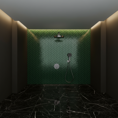 Built-in Rain Shower Set Amalia - Gunmetal grey