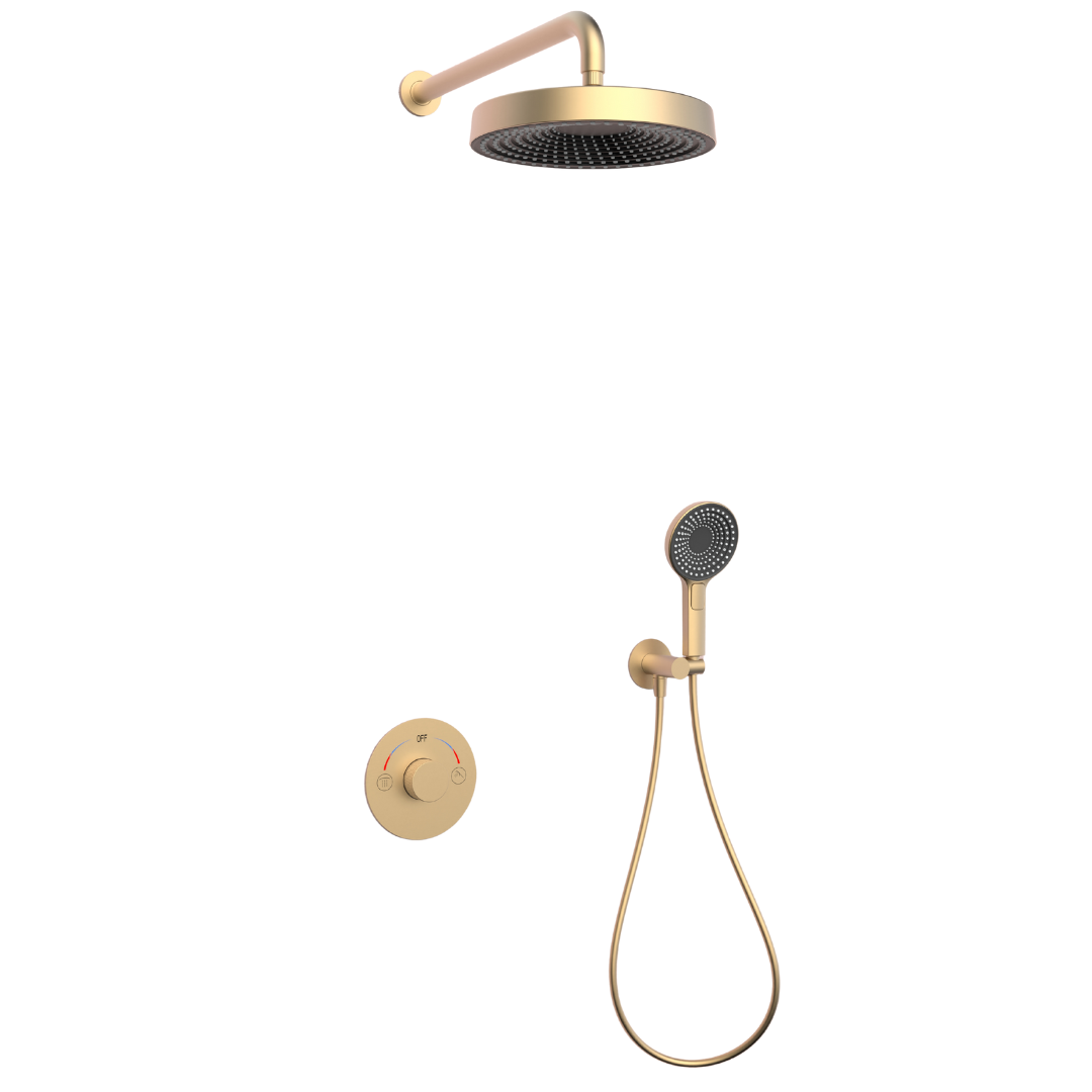 Built-in Rain Shower Set Amalia - Brushed gold