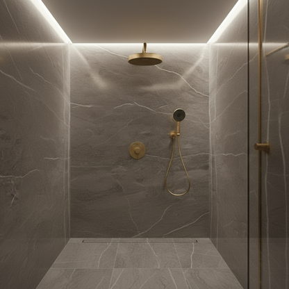 Built-in Rain Shower Set Amalia - Brushed gold