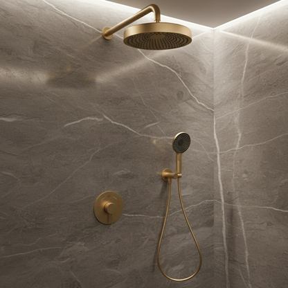Built-in Rain Shower Set Amalia - Brushed gold