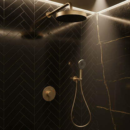 Built-in Rain Shower Set Amalia - Brushed gold