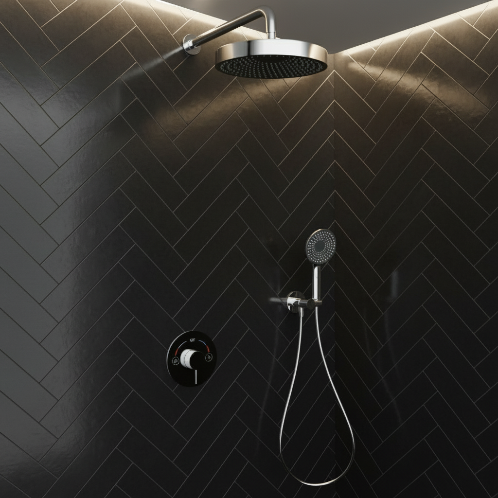 Built-in Rain Shower Set Amalia - Chrome