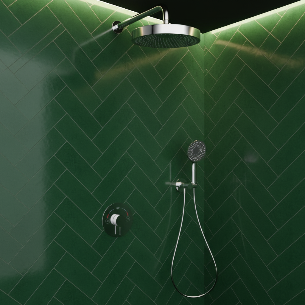 Built-in Rain Shower Set Amalia - Chrome