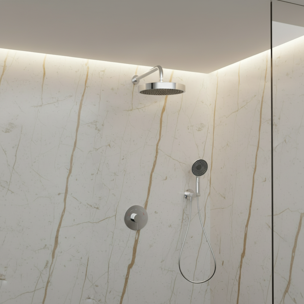 Built-in Rain Shower Set Amalia - Chrome