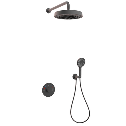 Built-in Rain Shower Set Amalia - Matte black